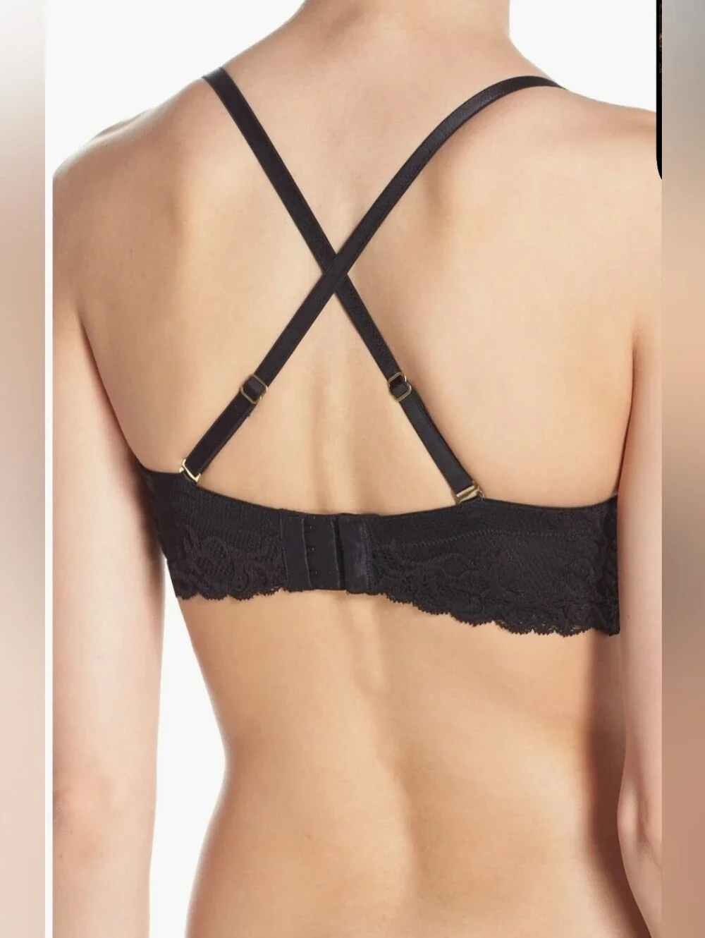 Natori Feathers Underwire Plunge Strapless Bra Size 36DD